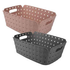 Plastic Basket - Square Pattern (37x25x13cm)